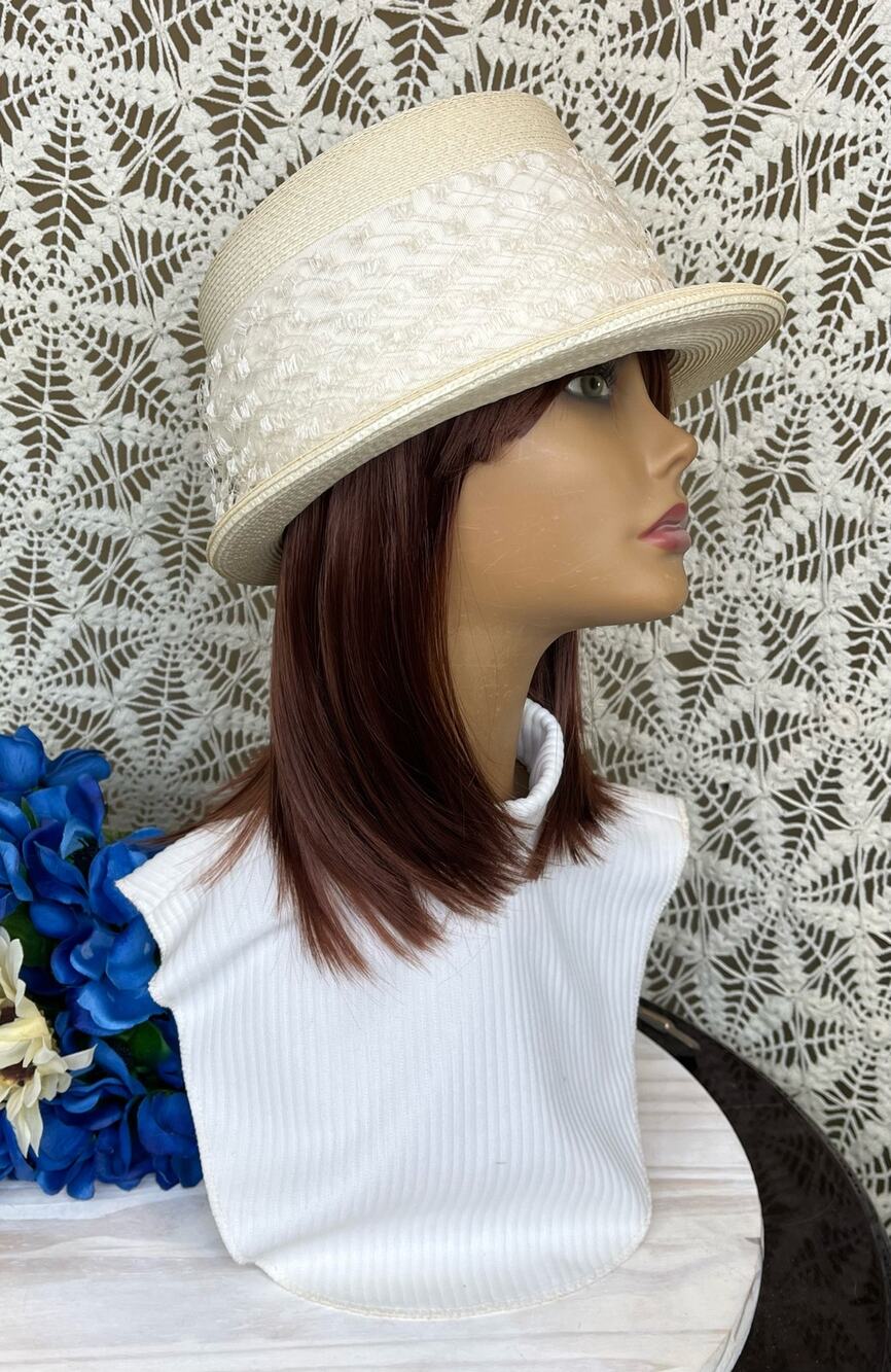 1960’s Union Made Gimbels Straw Lightweight Summer Hat